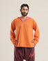 Hooded sweater with long sleeves